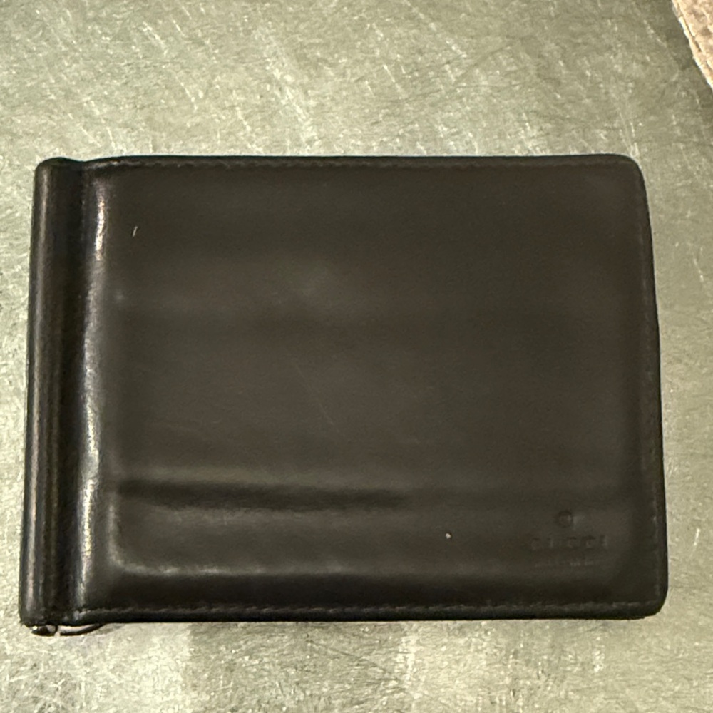 Gucci Black Leather Money Clip